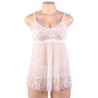 Oversized White Nightdress Lace Underwear