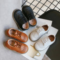Children's Retro Leather Shoes, Soft Sole, Middle And Small Children's Shoes