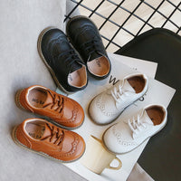 Children's Retro Leather Shoes, Soft Sole, Middle And Small Children's Shoes