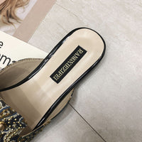 Baotou Half Slippers Women Flat Pointed Lazy Sandals And Slippers