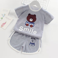Children's Short Sleeve Suit Boys' And Girls' T-shirts And Shorts