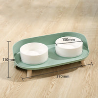 Ceramic Cat Bowl To Protect The Cervical Spine Double Bowl