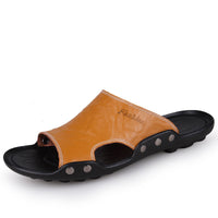 Slippers Men's Summer Leather Fashion Non-Slip Outer Wear Tide Sandals