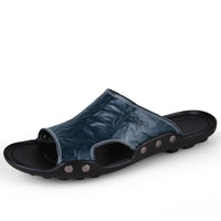 Slippers Men's Summer Leather Fashion Non-Slip Outer Wear Tide Sandals