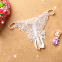 Sexy Lace Cutout Butterfly-Shaped Open Thong
