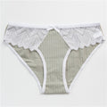 Low waist girlie lace panty breathable pink