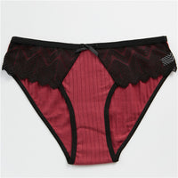 Low waist girlie lace panty breathable pink