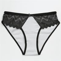 Low waist girlie lace panty breathable pink