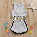Sleeveless Top Shorts LOVE Letter Set