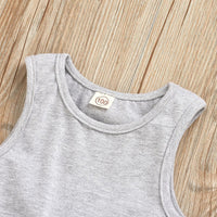 Sleeveless Top Shorts LOVE Letter Set