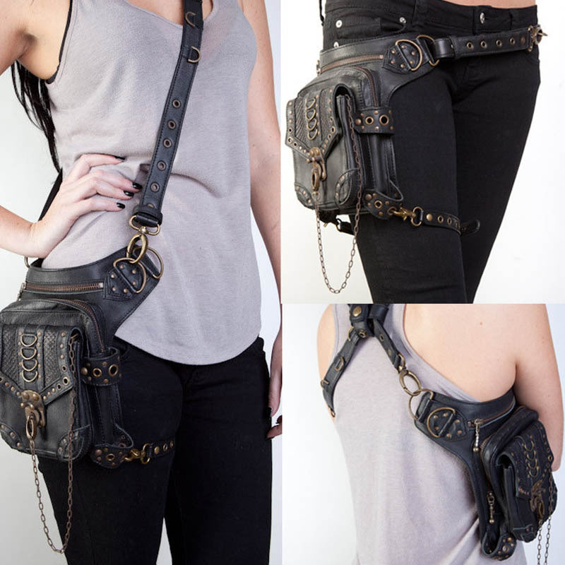 Fashion Retro Chain Shoulder Messenger Belt Bag