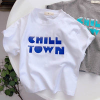 Boys Cotton Personality Printed Short-sleeved T-shirt