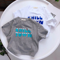 Boys Cotton Personality Printed Short-sleeved T-shirt