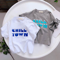 Boys Cotton Personality Printed Short-sleeved T-shirt