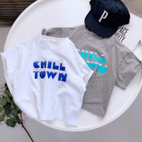 Boys Cotton Personality Printed Short-sleeved T-shirt