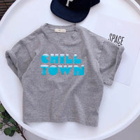 Boys Cotton Personality Printed Short-sleeved T-shirt