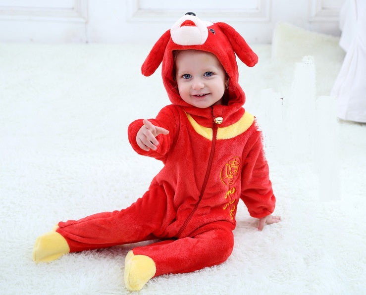 Dinosaur Cartoon Baby Outing Clothes Children's Animal Cotton Jacket