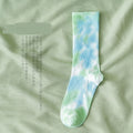 Tie-dye Street Trend High-top Tide Socks Men And Women Solid Color Cotton Socks