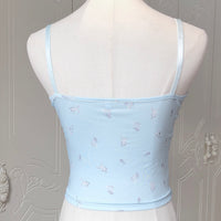 Hand-Made Summer New French Girl Fruit Green Lace Small Camisole Tube Top
