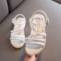 Little Girl Pearl Open Toe Princess Shoes