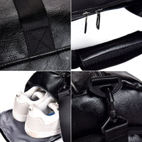 Travel Bag Large Capacity Sports Training Bag PU Waterproof Handbag Gym Bag