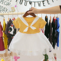 Summer Cute Cartoon Baby Princess Birthday Party Mesh Dresses