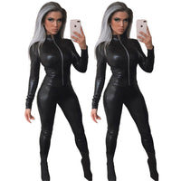 European And American Sexy Women's Slim Leather Pants