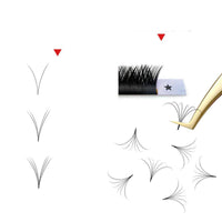 V-Shaped One Second Blooming Iris Double Sheng Flower Grafted Eyelashes