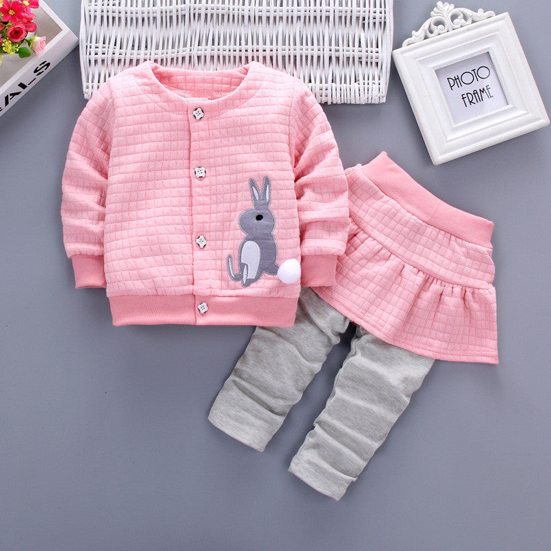 Girls' Spring Clothes for Girls' Infants and Toddlers' Spring Cotton Clothes Suits