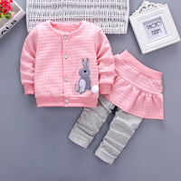 Girls' Spring Clothes for Girls' Infants and Toddlers' Spring Cotton Clothes Suits