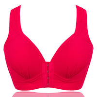 Large Size Thin Cotton Bra Without Steel Ring Front Buckle