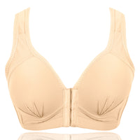 Large Size Thin Cotton Bra Without Steel Ring Front Buckle