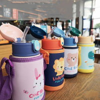 Outdoor Water Bottle With Straw And Portable Strap