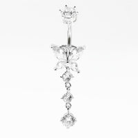 Zircon Butterfly Horse Eye Belly Button Nail