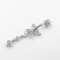 Zircon Butterfly Horse Eye Belly Button Nail