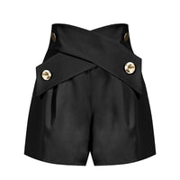 High Waist Slim Casual Wide Leg Shorts