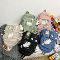 Casual Large-capacity School Bag Harajuku Style Backpack for Middle and High School Students