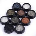 Super Flash Red Diamond Nail Diamond Blended With Ore Crystal Sand Full Zirconium Set