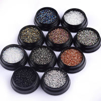 Super Flash Red Diamond Nail Diamond Blended With Ore Crystal Sand Full Zirconium Set