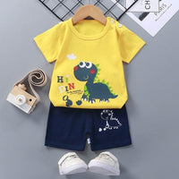 Thin Section Girls Boys Short-sleeved Western-style Baby Half-sleeves