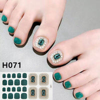 Removable Nail Metal Toe Nail Sticker