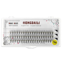Fishtail Graft Barbie Sandwich 10P Hot Melt Single Cluster Eyelashes