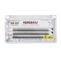 Fishtail Graft Barbie Sandwich 10P Hot Melt Single Cluster Eyelashes