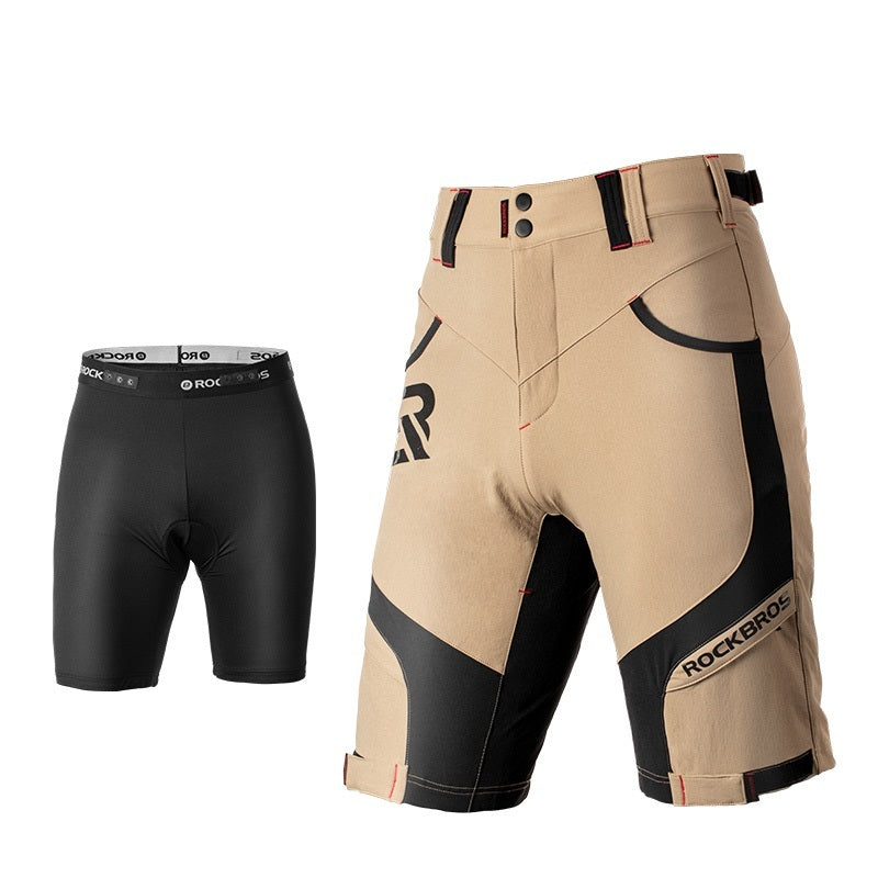 Mens Summer Outdoor Cycling Breathable Mountaineering Sports Quick-Drying Double-Layer Trousers