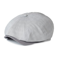 Lattice Octagonal Hat Thin Spring And Summer European And American Striped Newsboy Hat British Fashion Beret Painter Forward Cap