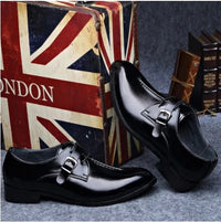 Pointed Casual Lace-Up Low-Top Leather Shoes