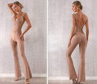 Adyce New Summer Women Bandage Jumpsuit Romper Sexy V Neck