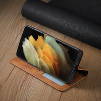 Suitable For  Skin-Sensing Mobile Phone Case Wallet Card Holster Flip Cover Case