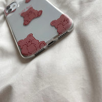 Compatible with Apple, Ns Wind Cute Pinch Bear Suitable For Iphone11pro Xsmax XR 78p Se2 12mini Mobile Phone Case