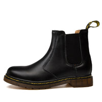 Autumn Style Thick-Heeled British Style Cowhide Martin Boots Women